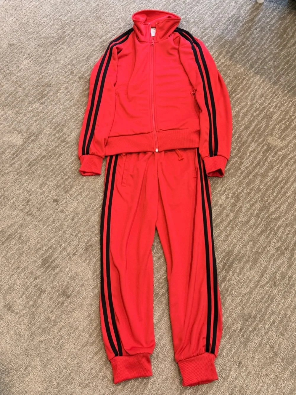 Balera Red Side Striped Track Pants